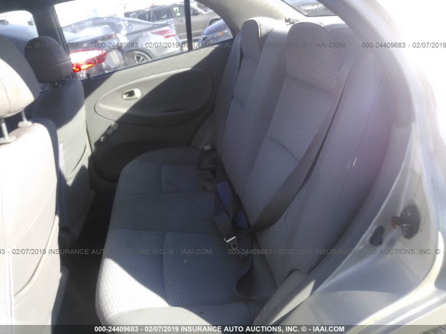 KNADC123726149265 - 2002 KIA RIO SILVER photo 8