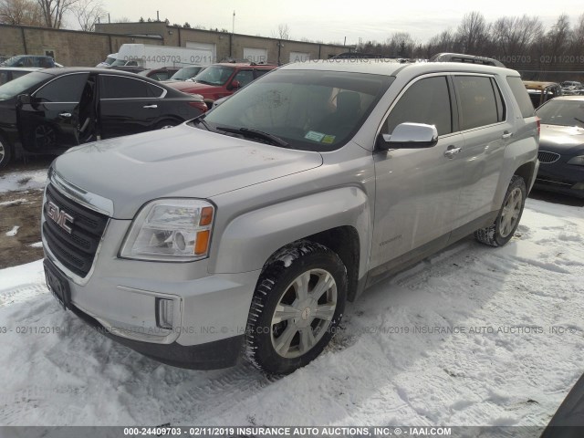 2GKFLTE36G6308141 - 2016 GMC TERRAIN SLE SILVER photo 2