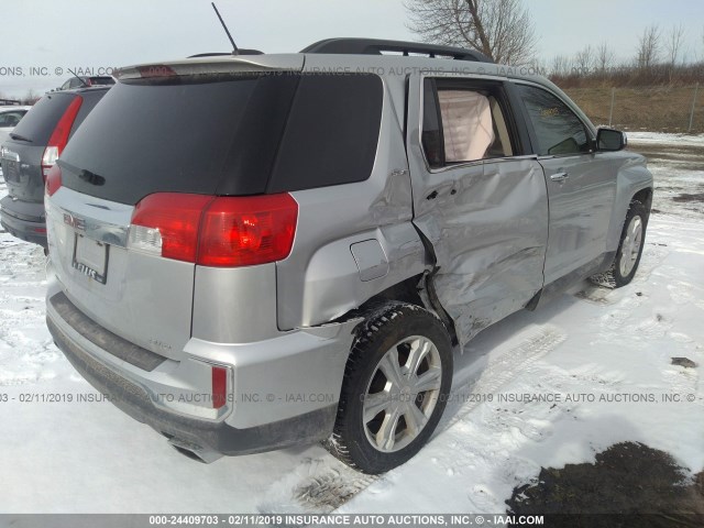 2GKFLTE36G6308141 - 2016 GMC TERRAIN SLE SILVER photo 4