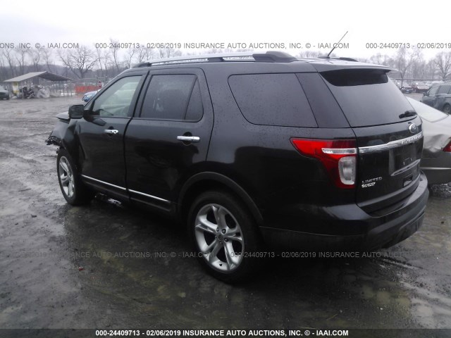 1FMHK7F87BGA03017 - 2011 FORD EXPLORER LIMITED BLACK photo 3