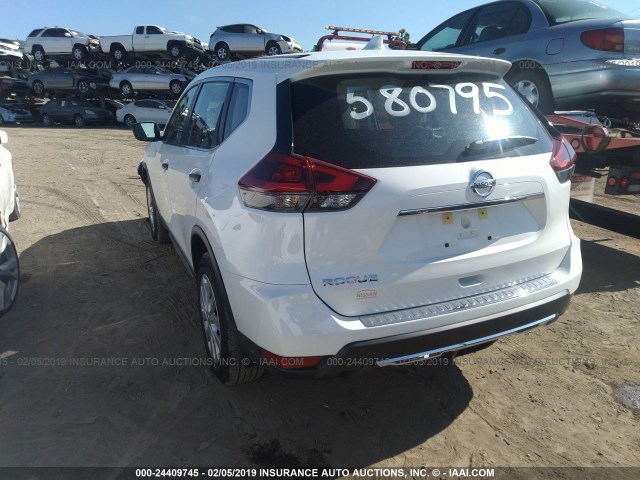 KNMAT2MT8JP580795 - 2018 NISSAN ROGUE S/SV WHITE photo 3