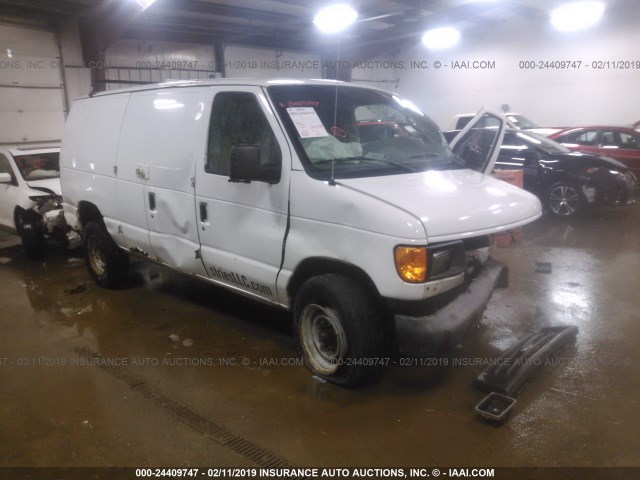 1FTSE34L75HB20242 - 2005 FORD ECONOLINE E350 SUPER DUTY VAN WHITE photo 1