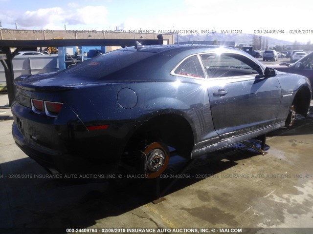 2G1FK1EJ0D9171329 - 2013 CHEVROLET CAMARO 2SS BLUE photo 4