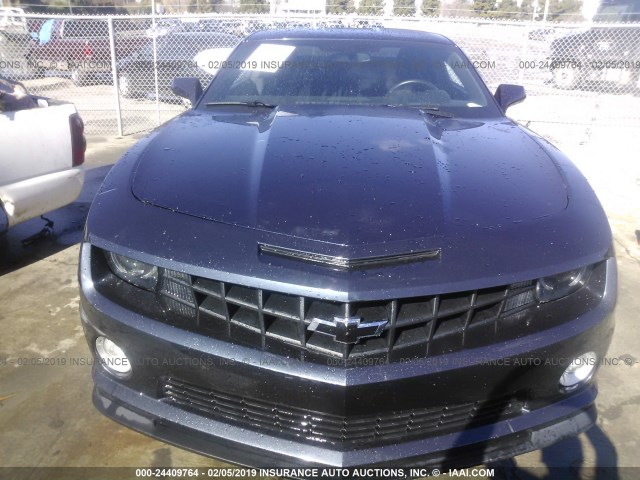 2G1FK1EJ0D9171329 - 2013 CHEVROLET CAMARO 2SS BLUE photo 6