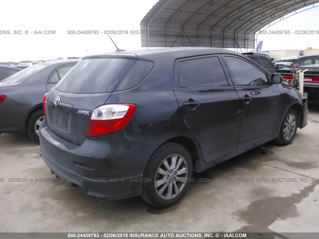 2T1KU4EE3AC360010 - 2010 TOYOTA COROLLA MATRIX  BLACK photo 4