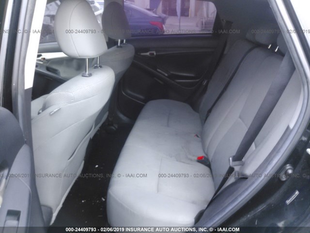 2T1KU4EE3AC360010 - 2010 TOYOTA COROLLA MATRIX  BLACK photo 8