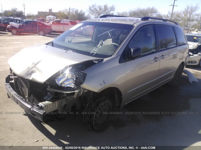 5TDZA23C75S227325 - 2005 TOYOTA SIENNA CE/LE GOLD photo 2