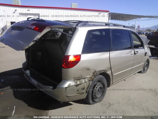 5TDZA23C75S227325 - 2005 TOYOTA SIENNA CE/LE GOLD photo 4