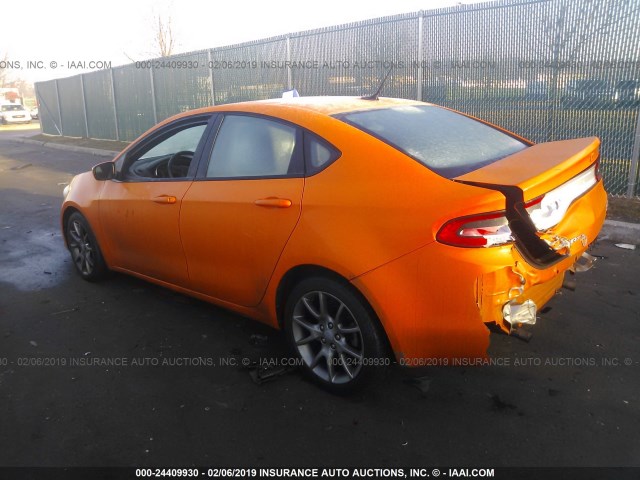 1C3CDFBBXED746768 - 2014 DODGE DART SXT ORANGE photo 3