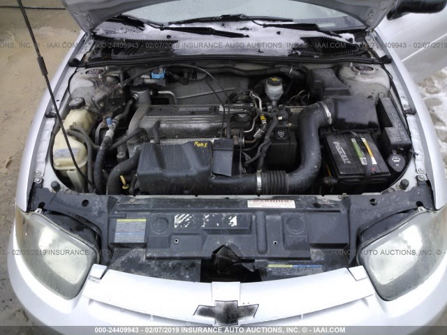 1G1JF12F537360671 - 2003 CHEVROLET CAVALIER LS SILVER photo 10