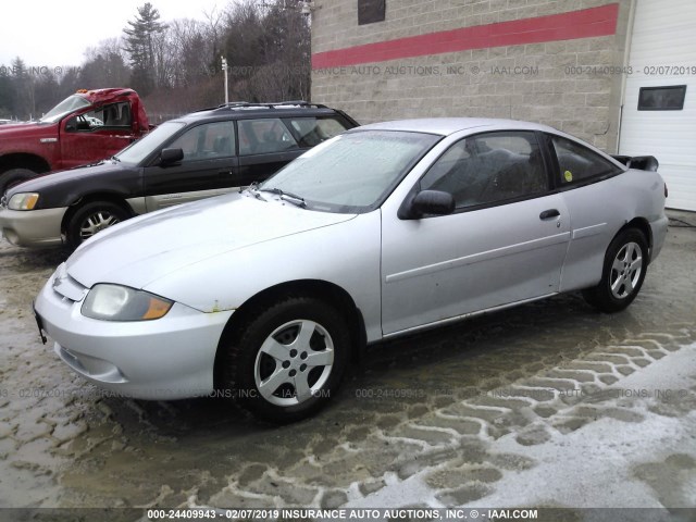 1G1JF12F537360671 - 2003 CHEVROLET CAVALIER LS SILVER photo 2