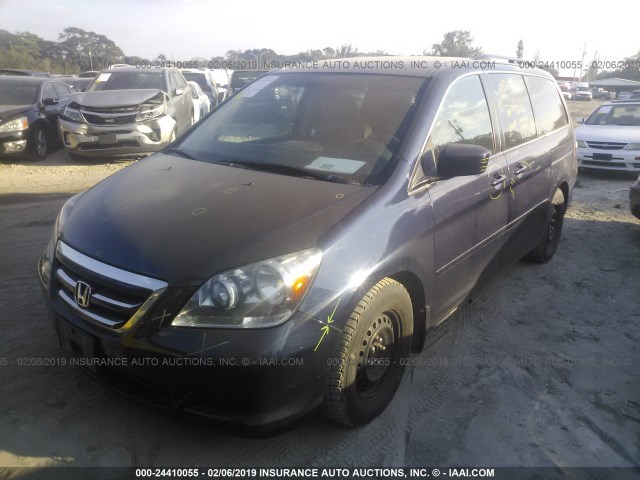 5FNRL38647B512607 - 2007 HONDA ODYSSEY EXL BLUE photo 2