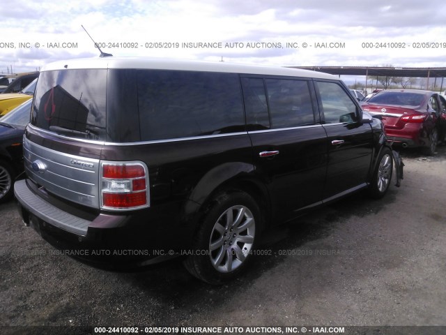 2FMGK5DC8ABB28752 - 2010 FORD FLEX LIMITED MAROON photo 4