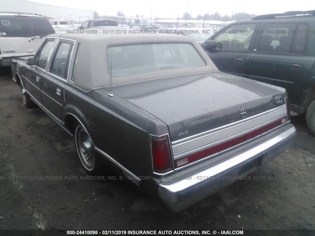 1LNBM81F7KY794820 - 1989 LINCOLN TOWN CAR GRAY photo 3