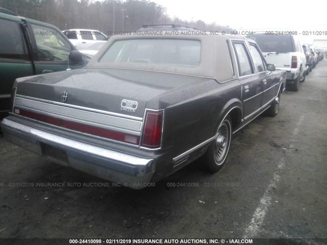 1LNBM81F7KY794820 - 1989 LINCOLN TOWN CAR GRAY photo 4