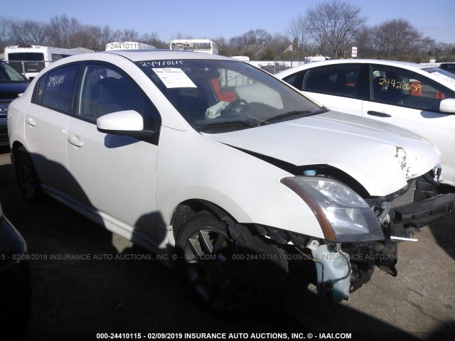 3N1BB6AP4CL651918 - 2012 NISSAN SENTRA SE-R WHITE photo 1