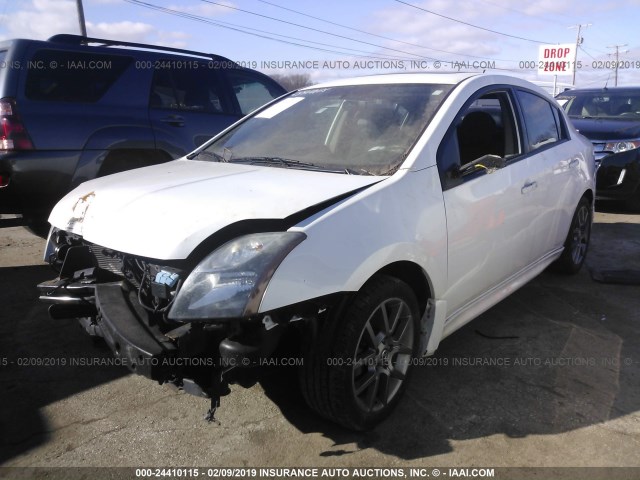 3N1BB6AP4CL651918 - 2012 NISSAN SENTRA SE-R WHITE photo 2