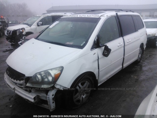 5FNRL38777B411537 - 2007 HONDA ODYSSEY EXL WHITE photo 2