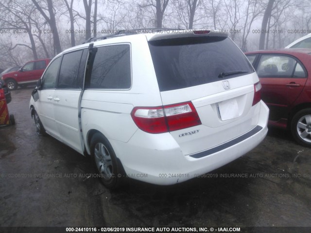 5FNRL38777B411537 - 2007 HONDA ODYSSEY EXL WHITE photo 3