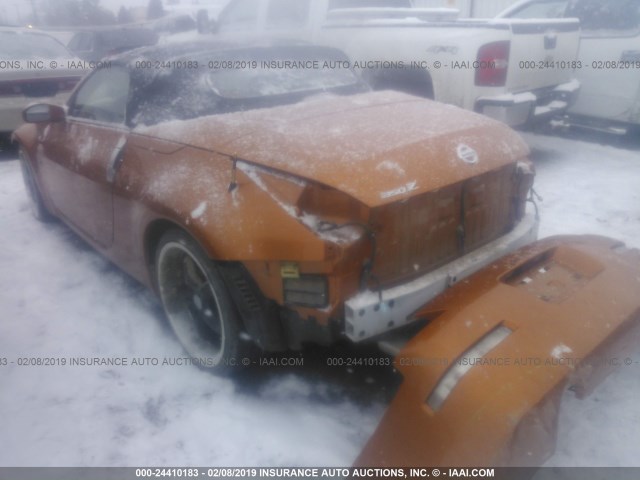 JN1AZ36A05M755891 - 2005 NISSAN 350Z ROADSTER ORANGE photo 3