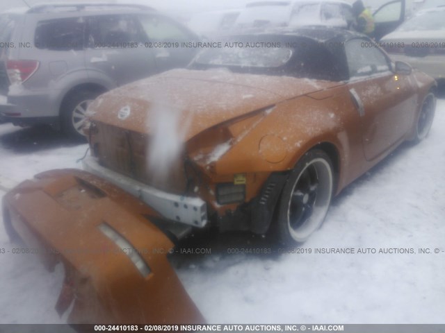 JN1AZ36A05M755891 - 2005 NISSAN 350Z ROADSTER ORANGE photo 4