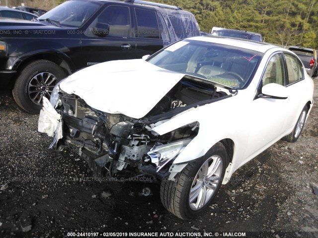 JN1CV6AR4AM253933 - 2010 INFINITI G37 WHITE photo 2