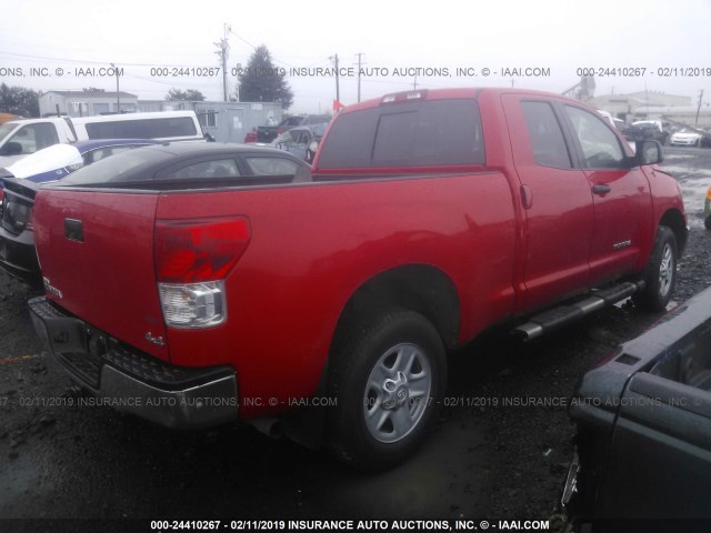 5TFUM5F14DX040257 - 2013 TOYOTA TUNDRA DOUBLE CAB SR5 RED photo 4