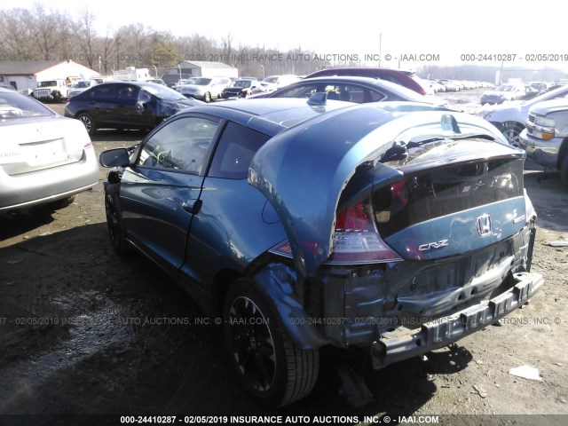 JHMZF1D42ES002657 - 2014 HONDA CR-Z BLUE photo 3