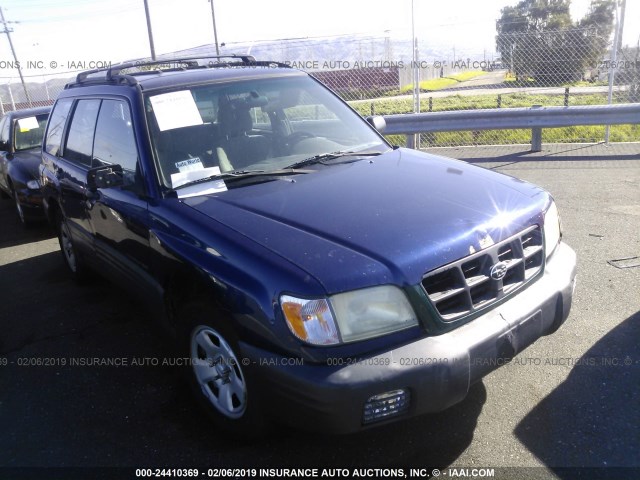 JF1SF63532G737646 - 2002 SUBARU FORESTER L BLUE photo 1