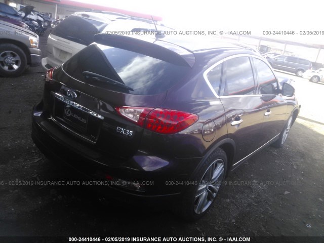 JN1AJ0HP3BM801118 - 2011 INFINITI EX35 JOURNEY PURPLE photo 4