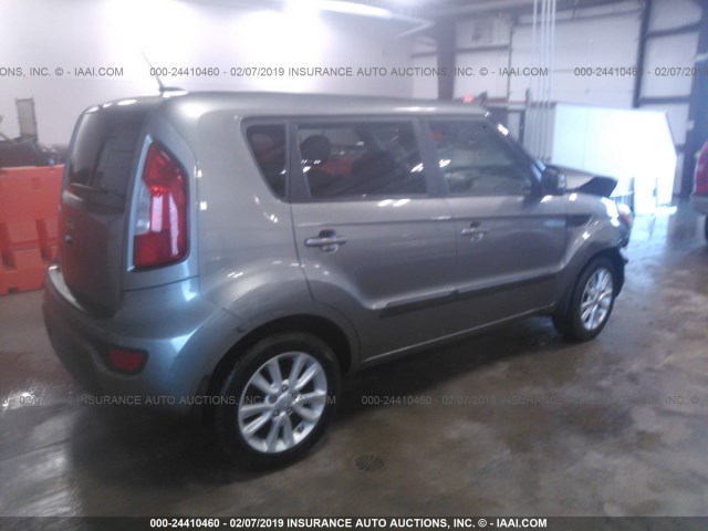 KNDJT2A69D7488839 - 2013 KIA SOUL +/!/SPORT GRAY photo 4