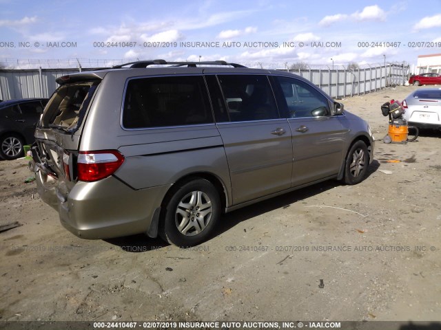 5FNRL38796B429861 - 2006 HONDA ODYSSEY EXL GOLD photo 4