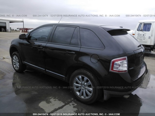 2FMDK3JC9ABB04908 - 2010 FORD EDGE SEL BLACK photo 3