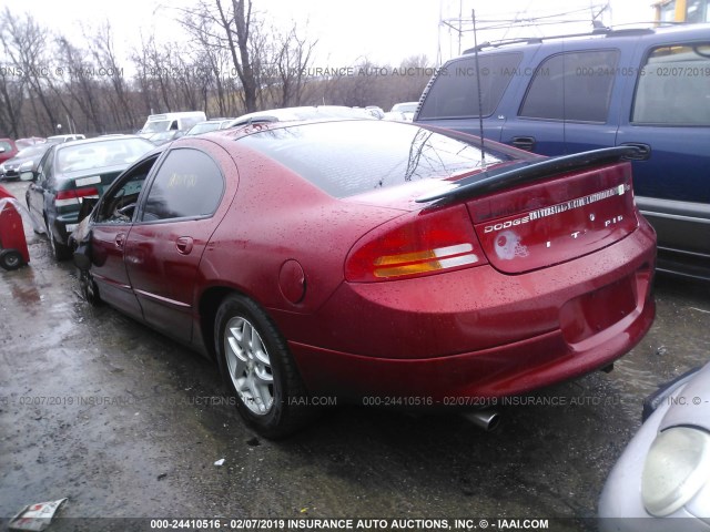 2B3HD46R12H105747 - 2002 DODGE INTREPID SE RED photo 3