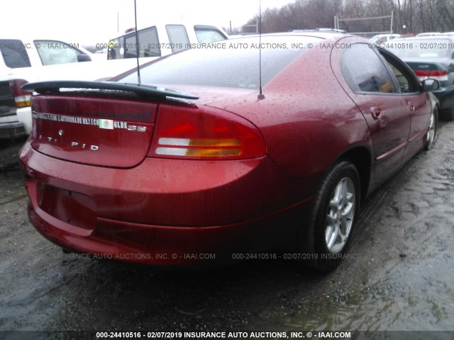 2B3HD46R12H105747 - 2002 DODGE INTREPID SE RED photo 4