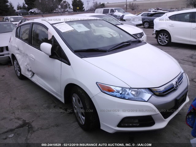 JHMZE2H51ES001012 - 2014 HONDA INSIGHT LX WHITE photo 1