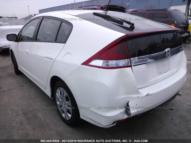 JHMZE2H51ES001012 - 2014 HONDA INSIGHT LX WHITE photo 3