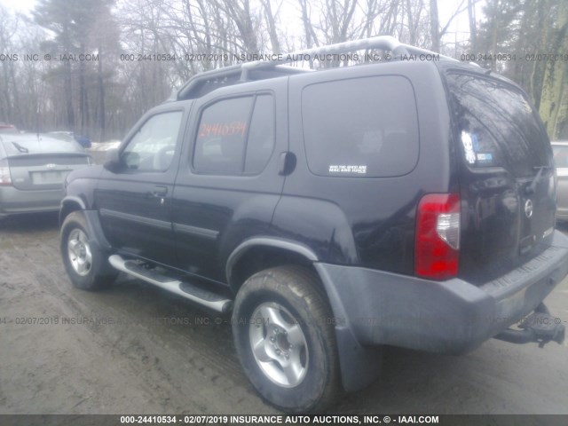 5N1ED28Y03C639882 - 2003 NISSAN XTERRA XE/SE BLACK photo 3