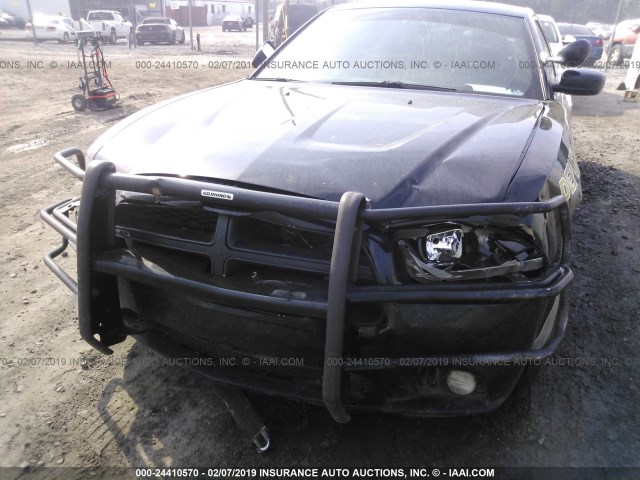 2C3CDXAT5EH191215 - 2014 DODGE CHARGER POLICE BLACK photo 6