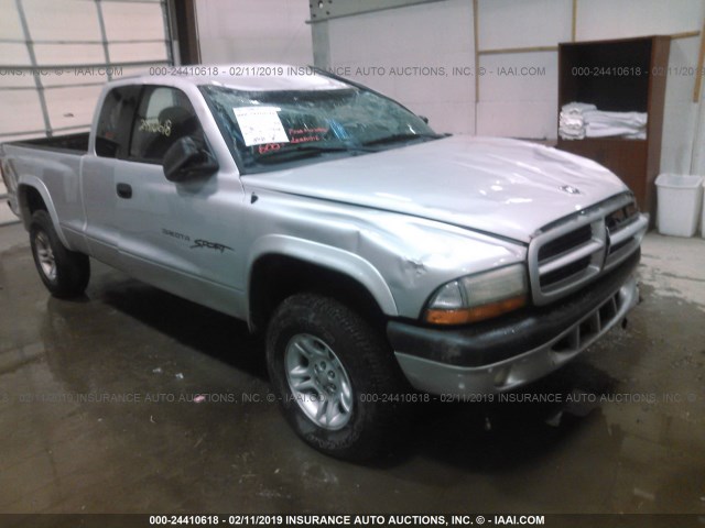 1B7GG22N81S260425 - 2001 DODGE DAKOTA SILVER photo 1