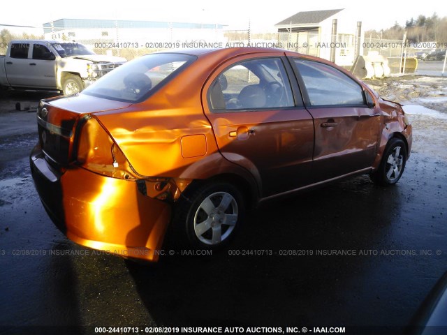 KL1TD56657B102832 - 2007 CHEVROLET AVEO LS ORANGE photo 4