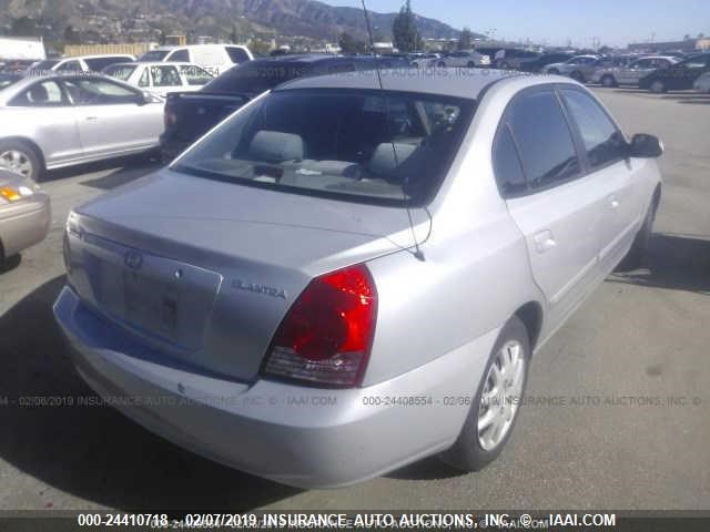 KMHDN46D46U307253 - 2006 HYUNDAI ELANTRA GLS/GT/LIMITED SILVER photo 4