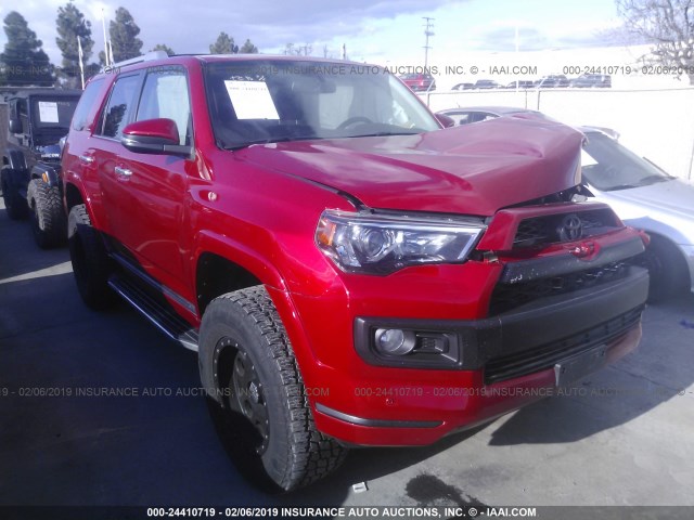 JTEBU5JR8F5229475 - 2015 TOYOTA 4RUNNER SR5/LIMITED/TRAIL/TRD PRO RED photo 1