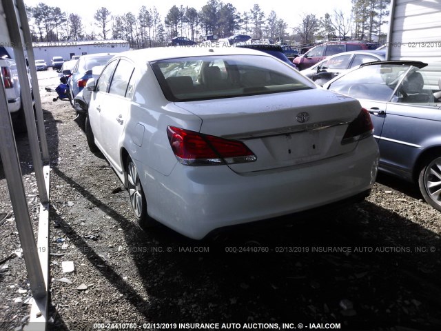 4T1BK3DB3BU433948 - 2011 TOYOTA AVALON LIMITED WHITE photo 3