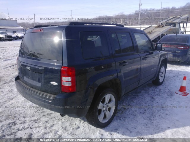 1C4NJRFB5DD119080 - 2013 JEEP PATRIOT LATITUDE BLUE photo 4