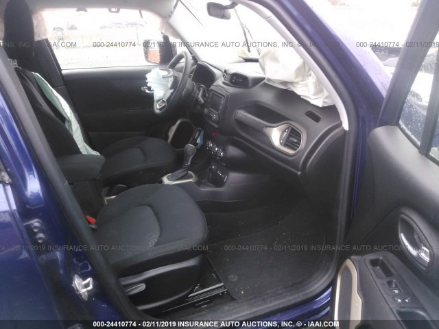 ZACCJBAB4HPF99092 - 2017 JEEP RENEGADE SPORT Կապույտ լուսանկար 5
