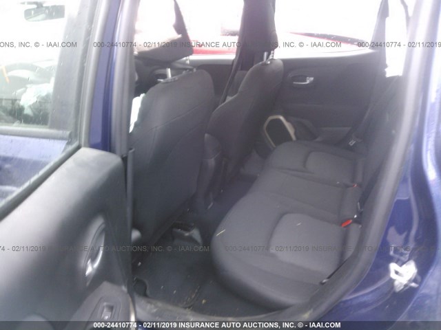 ZACCJBAB4HPF99092 - 2017 JEEP RENEGADE SPORT Կապույտ լուսանկար 8