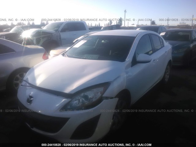 JM1BL1SG0A1240452 - 2010 MAZDA 3 I WHITE photo 2