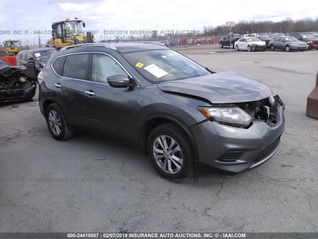 KNMAT2MT1FP538752 - 2015 NISSAN ROGUE S/SL/SV GRAY photo 1