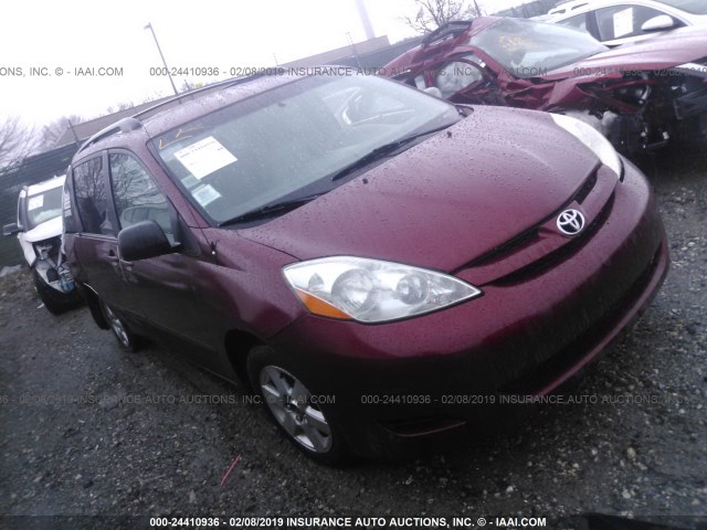 5TDZK23C18S121762 - 2008 TOYOTA SIENNA CE/LE MAROON photo 1